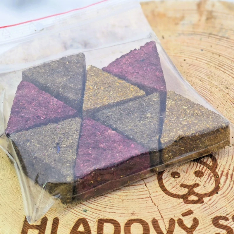 Trojúhelníčky - jitrocel, měsíček, ibišek