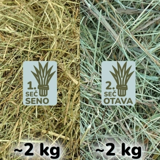2x Zkušební krabice - 1x prvoseč, 1x otava