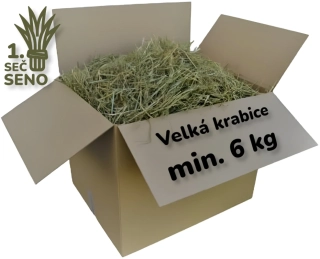 Velká krabice plná sena - min. 6 kg